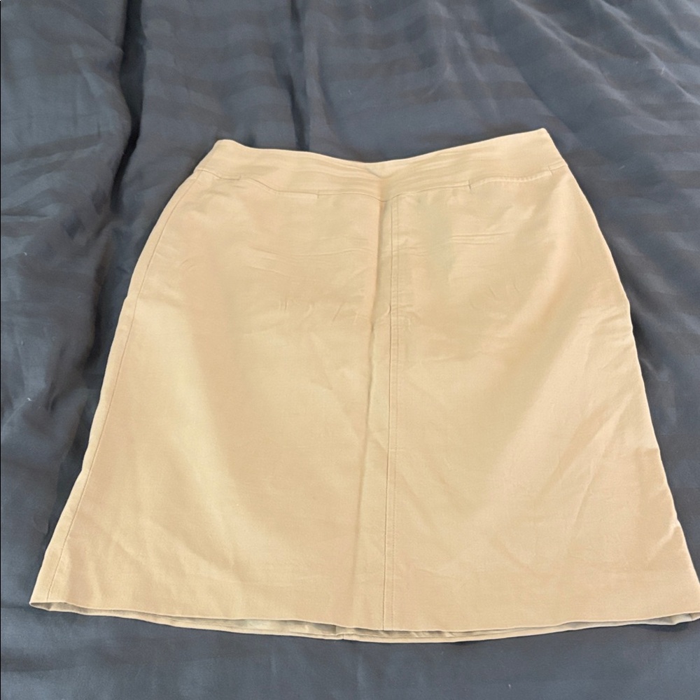 Ann Taylor LOFT Vintage Neutral Classic Wool Blend Lined MIDI Skirt l Size 6
